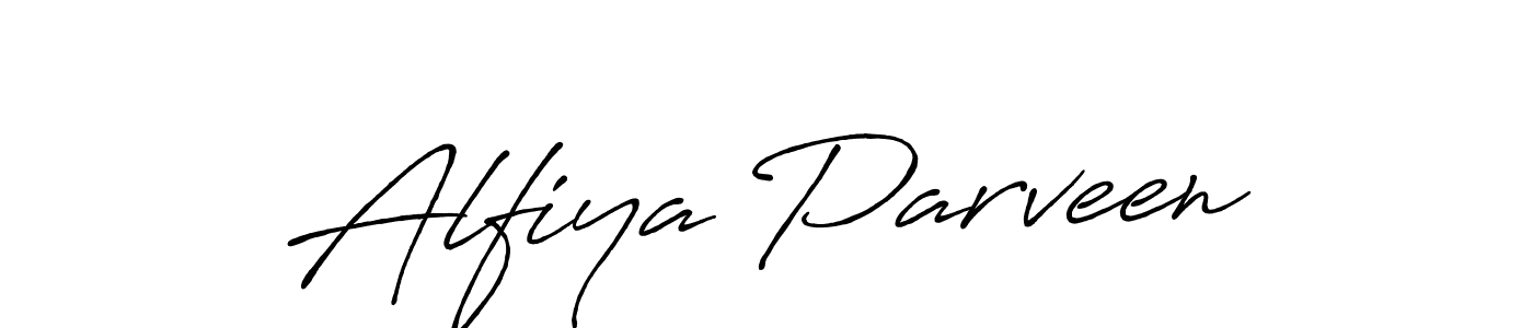 Also You can easily find your signature by using the search form. We will create Alfiya Parveen name handwritten signature images for you free of cost using Antro_Vectra_Bolder sign style. Alfiya Parveen signature style 7 images and pictures png