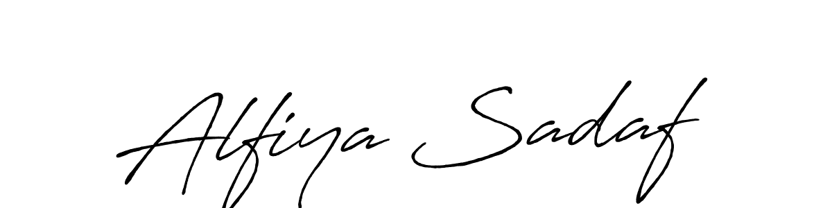 Use a signature maker to create a handwritten signature online. With this signature software, you can design (Antro_Vectra_Bolder) your own signature for name Alfiya Sadaf. Alfiya Sadaf signature style 7 images and pictures png