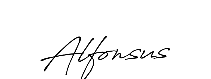 Create a beautiful signature design for name Alfonsus. With this signature (Antro_Vectra_Bolder) fonts, you can make a handwritten signature for free. Alfonsus signature style 7 images and pictures png