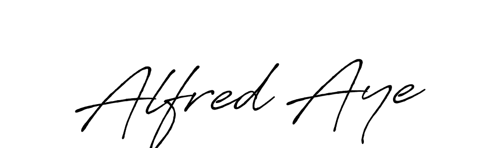 Create a beautiful signature design for name Alfred Aye. With this signature (Antro_Vectra_Bolder) fonts, you can make a handwritten signature for free. Alfred Aye signature style 7 images and pictures png