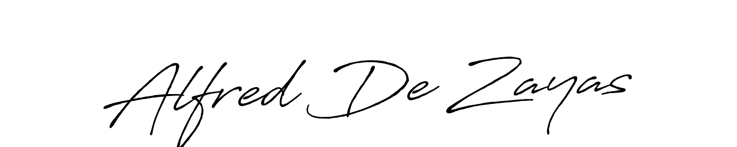 Create a beautiful signature design for name Alfred De Zayas. With this signature (Antro_Vectra_Bolder) fonts, you can make a handwritten signature for free. Alfred De Zayas signature style 7 images and pictures png