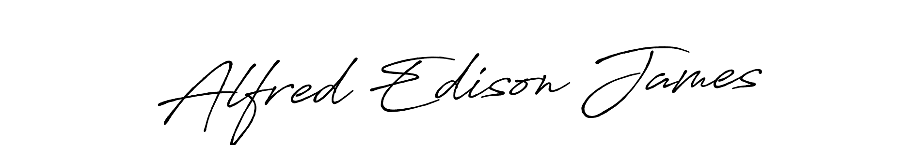 Create a beautiful signature design for name Alfred Edison James. With this signature (Antro_Vectra_Bolder) fonts, you can make a handwritten signature for free. Alfred Edison James signature style 7 images and pictures png