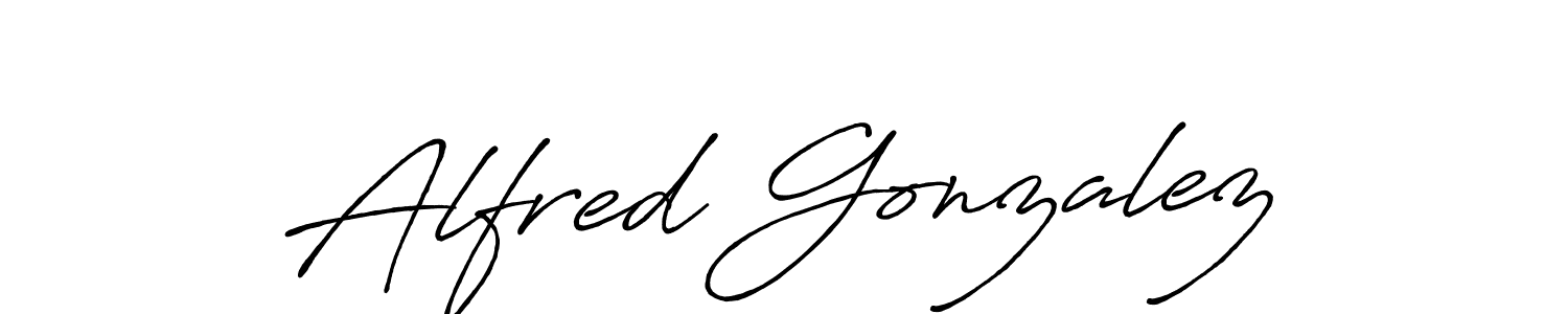 How to make Alfred Gonzalez name signature. Use Antro_Vectra_Bolder style for creating short signs online. This is the latest handwritten sign. Alfred Gonzalez signature style 7 images and pictures png