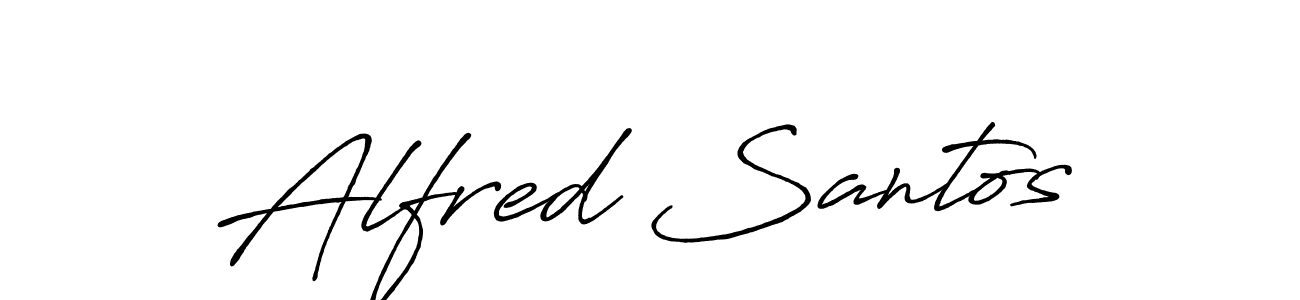 You should practise on your own different ways (Antro_Vectra_Bolder) to write your name (Alfred Santos) in signature. don't let someone else do it for you. Alfred Santos signature style 7 images and pictures png