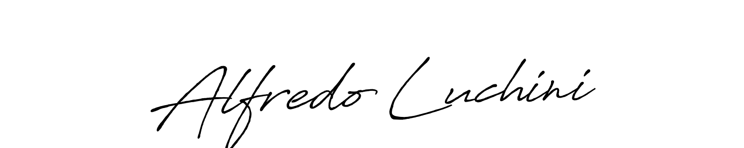 Make a beautiful signature design for name Alfredo Luchini. With this signature (Antro_Vectra_Bolder) style, you can create a handwritten signature for free. Alfredo Luchini signature style 7 images and pictures png