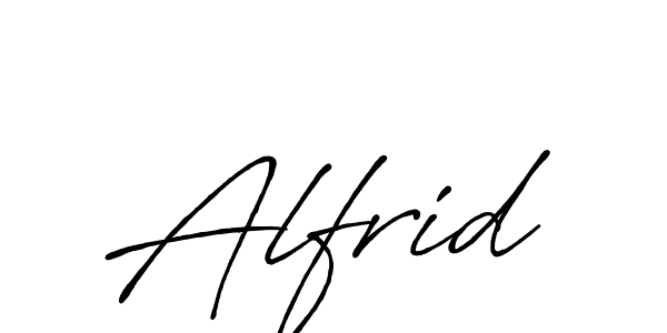 Design your own signature with our free online signature maker. With this signature software, you can create a handwritten (Antro_Vectra_Bolder) signature for name Alfrid. Alfrid signature style 7 images and pictures png