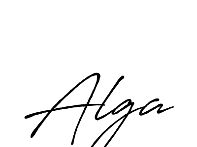 The best way (Antro_Vectra_Bolder) to make a short signature is to pick only two or three words in your name. The name Alga include a total of six letters. For converting this name. Alga signature style 7 images and pictures png