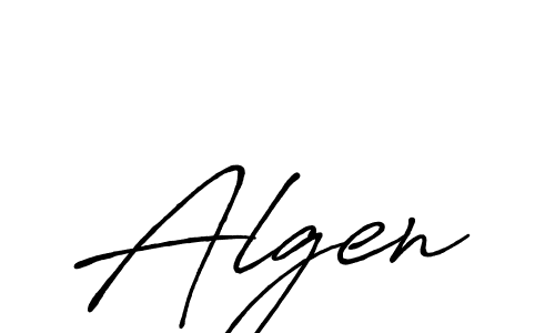 if you are searching for the best signature style for your name Algen. so please give up your signature search. here we have designed multiple signature styles  using Antro_Vectra_Bolder. Algen signature style 7 images and pictures png