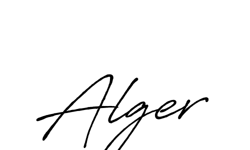 How to make Alger signature? Antro_Vectra_Bolder is a professional autograph style. Create handwritten signature for Alger name. Alger signature style 7 images and pictures png