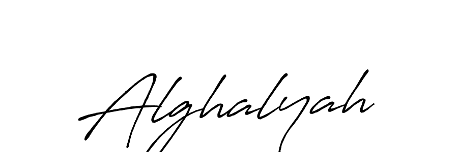 Create a beautiful signature design for name Alghalyah. With this signature (Antro_Vectra_Bolder) fonts, you can make a handwritten signature for free. Alghalyah signature style 7 images and pictures png