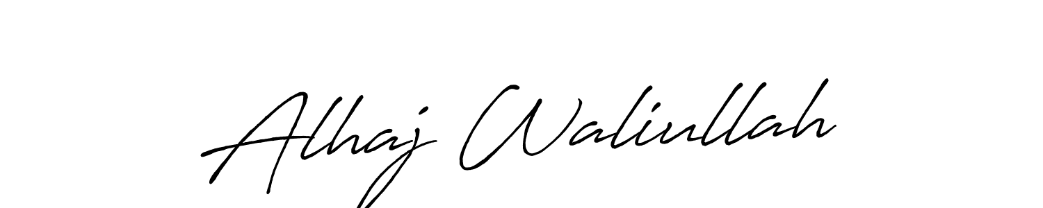 Alhaj Waliullah stylish signature style. Best Handwritten Sign (Antro_Vectra_Bolder) for my name. Handwritten Signature Collection Ideas for my name Alhaj Waliullah. Alhaj Waliullah signature style 7 images and pictures png