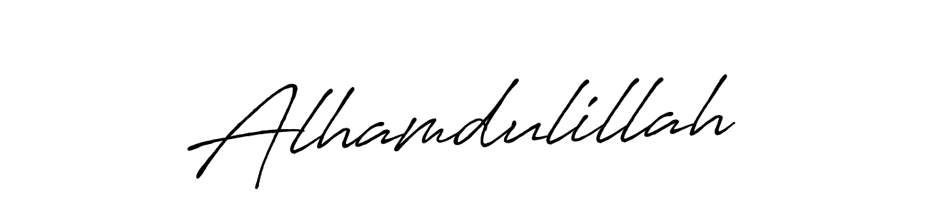 Alhamdulillah stylish signature style. Best Handwritten Sign (Antro_Vectra_Bolder) for my name. Handwritten Signature Collection Ideas for my name Alhamdulillah. Alhamdulillah signature style 7 images and pictures png