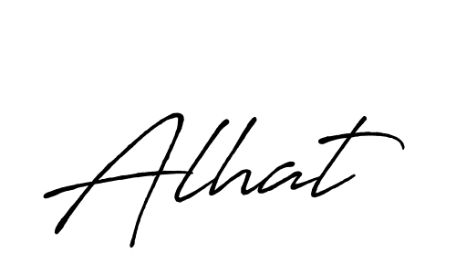 Design your own signature with our free online signature maker. With this signature software, you can create a handwritten (Antro_Vectra_Bolder) signature for name Alhat. Alhat signature style 7 images and pictures png