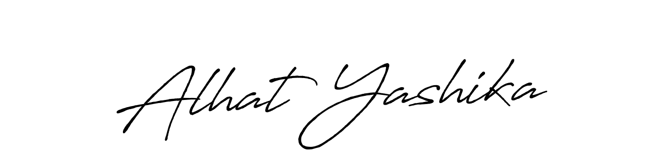 Make a beautiful signature design for name Alhat Yashika. With this signature (Antro_Vectra_Bolder) style, you can create a handwritten signature for free. Alhat Yashika signature style 7 images and pictures png