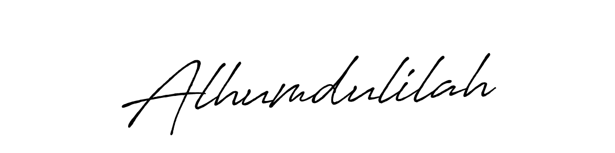 How to make Alhumdulilah signature? Antro_Vectra_Bolder is a professional autograph style. Create handwritten signature for Alhumdulilah name. Alhumdulilah signature style 7 images and pictures png