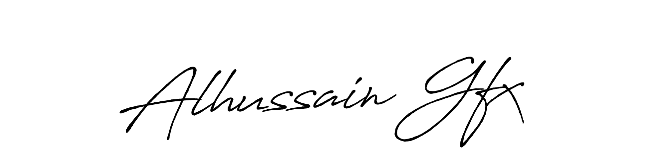 How to make Alhussain Gfx signature? Antro_Vectra_Bolder is a professional autograph style. Create handwritten signature for Alhussain Gfx name. Alhussain Gfx signature style 7 images and pictures png