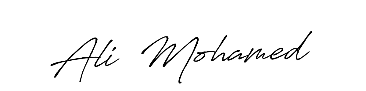 Ali  Mohamed stylish signature style. Best Handwritten Sign (Antro_Vectra_Bolder) for my name. Handwritten Signature Collection Ideas for my name Ali  Mohamed. Ali  Mohamed signature style 7 images and pictures png