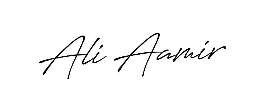 How to make Ali Aamir name signature. Use Antro_Vectra_Bolder style for creating short signs online. This is the latest handwritten sign. Ali Aamir signature style 7 images and pictures png