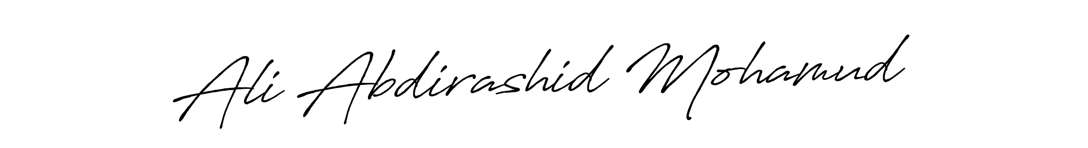 Use a signature maker to create a handwritten signature online. With this signature software, you can design (Antro_Vectra_Bolder) your own signature for name Ali Abdirashid Mohamud. Ali Abdirashid Mohamud signature style 7 images and pictures png