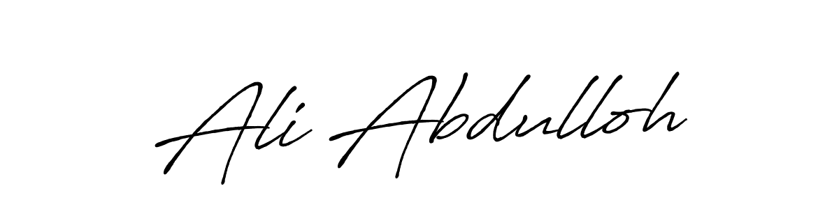 Use a signature maker to create a handwritten signature online. With this signature software, you can design (Antro_Vectra_Bolder) your own signature for name Ali Abdulloh. Ali Abdulloh signature style 7 images and pictures png