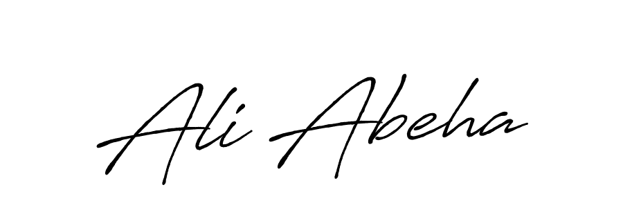 Design your own signature with our free online signature maker. With this signature software, you can create a handwritten (Antro_Vectra_Bolder) signature for name Ali Abeha. Ali Abeha signature style 7 images and pictures png