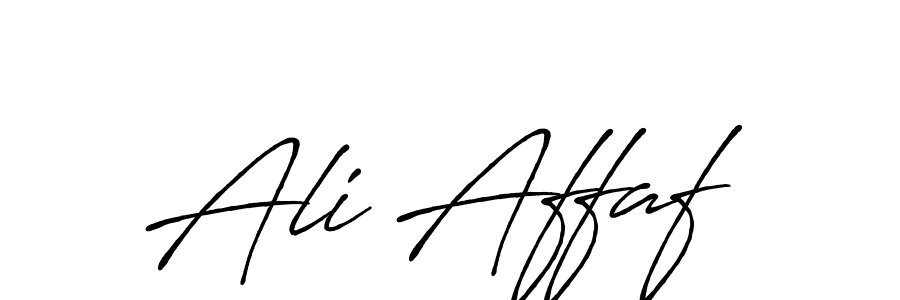 Create a beautiful signature design for name Ali Affaf. With this signature (Antro_Vectra_Bolder) fonts, you can make a handwritten signature for free. Ali Affaf signature style 7 images and pictures png