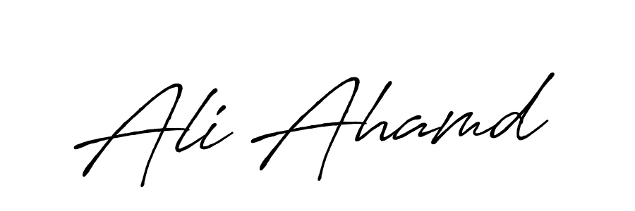 Ali Ahamd stylish signature style. Best Handwritten Sign (Antro_Vectra_Bolder) for my name. Handwritten Signature Collection Ideas for my name Ali Ahamd. Ali Ahamd signature style 7 images and pictures png