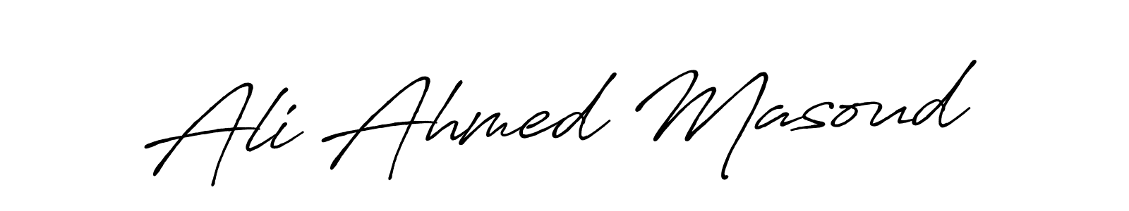 Create a beautiful signature design for name Ali Ahmed Masoud. With this signature (Antro_Vectra_Bolder) fonts, you can make a handwritten signature for free. Ali Ahmed Masoud signature style 7 images and pictures png