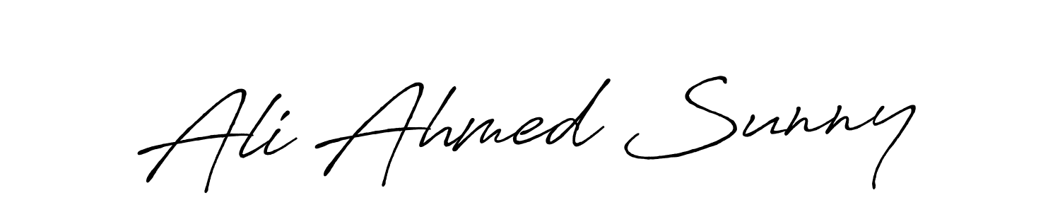 Create a beautiful signature design for name Ali Ahmed Sunny. With this signature (Antro_Vectra_Bolder) fonts, you can make a handwritten signature for free. Ali Ahmed Sunny signature style 7 images and pictures png