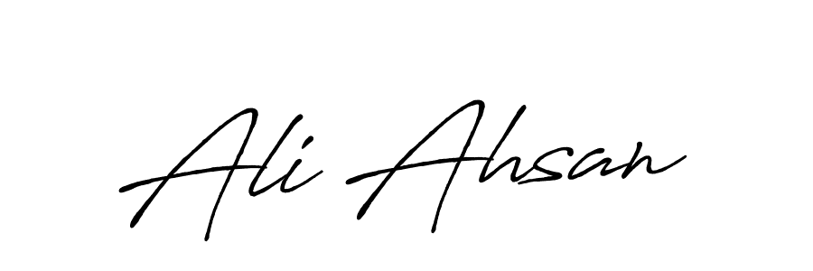 Also we have Ali Ahsan name is the best signature style. Create professional handwritten signature collection using Antro_Vectra_Bolder autograph style. Ali Ahsan signature style 7 images and pictures png