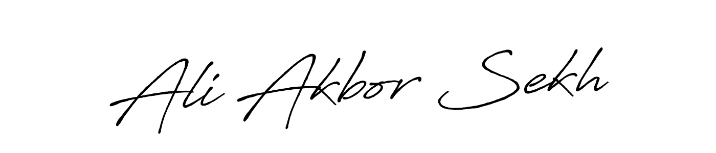 Also we have Ali Akbor Sekh name is the best signature style. Create professional handwritten signature collection using Antro_Vectra_Bolder autograph style. Ali Akbor Sekh signature style 7 images and pictures png
