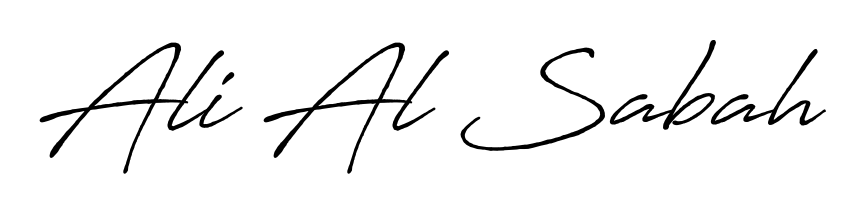 Discover how Ali Al Sabah looks in an executive cursive font (Antro_Vectra_Bolder). Perfect for legal documents, invoices, and certificates. Ali Al Sabah signature style 7 images and pictures png