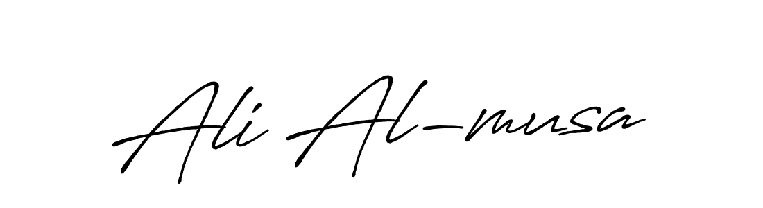 The best way (Antro_Vectra_Bolder) to make a short signature is to pick only two or three words in your name. The name Ali Al-musa include a total of six letters. For converting this name. Ali Al-musa signature style 7 images and pictures png