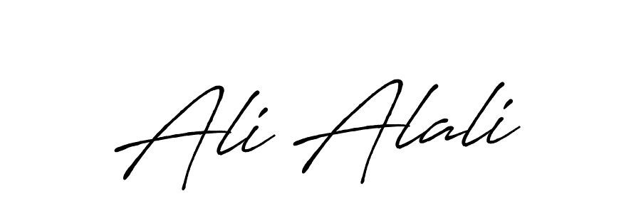 Make a beautiful signature design for name Ali Alali. With this signature (Antro_Vectra_Bolder) style, you can create a handwritten signature for free. Ali Alali signature style 7 images and pictures png