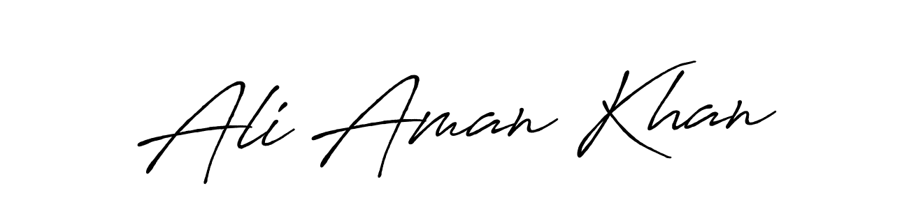 Use a signature maker to create a handwritten signature online. With this signature software, you can design (Antro_Vectra_Bolder) your own signature for name Ali Aman Khan. Ali Aman Khan signature style 7 images and pictures png