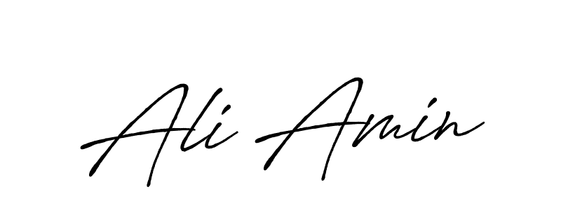 How to make Ali Amin name signature. Use Antro_Vectra_Bolder style for creating short signs online. This is the latest handwritten sign. Ali Amin signature style 7 images and pictures png