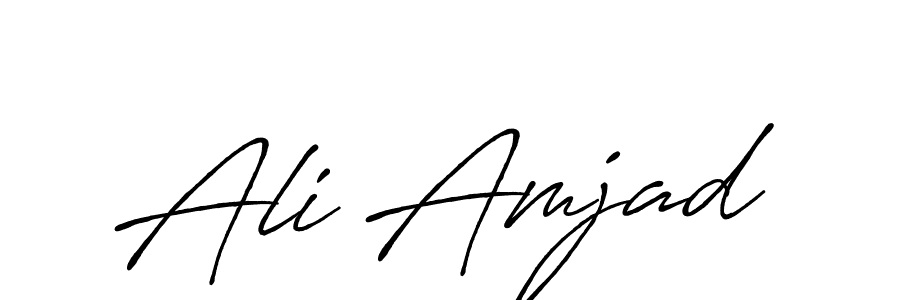 Ali Amjad stylish signature style. Best Handwritten Sign (Antro_Vectra_Bolder) for my name. Handwritten Signature Collection Ideas for my name Ali Amjad. Ali Amjad signature style 7 images and pictures png