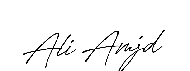 Ali Amjd stylish signature style. Best Handwritten Sign (Antro_Vectra_Bolder) for my name. Handwritten Signature Collection Ideas for my name Ali Amjd. Ali Amjd signature style 7 images and pictures png