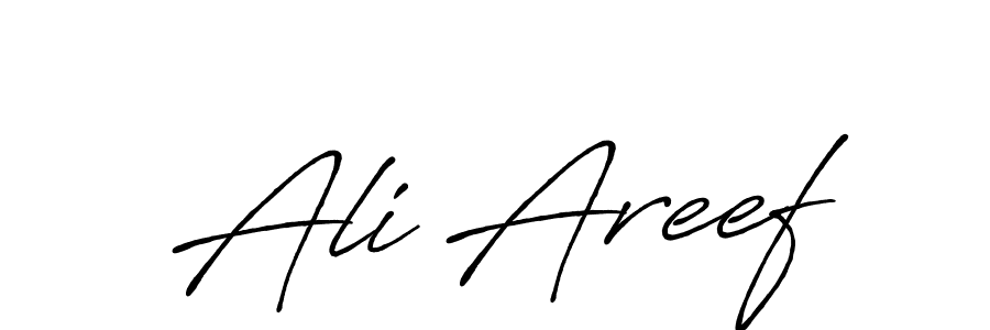 How to make Ali Areef name signature. Use Antro_Vectra_Bolder style for creating short signs online. This is the latest handwritten sign. Ali Areef signature style 7 images and pictures png