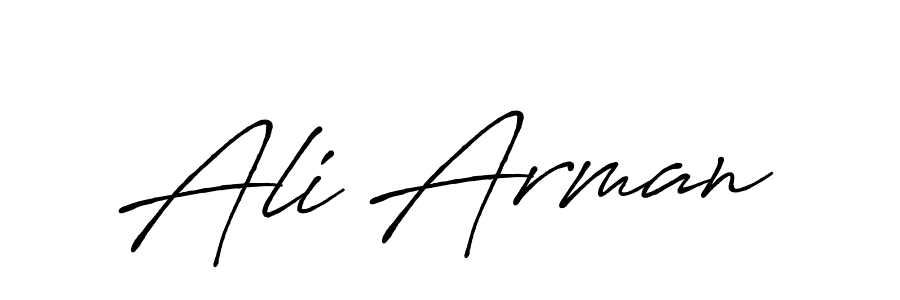 Make a short Ali Arman signature style. Manage your documents anywhere anytime using Antro_Vectra_Bolder. Create and add eSignatures, submit forms, share and send files easily. Ali Arman signature style 7 images and pictures png