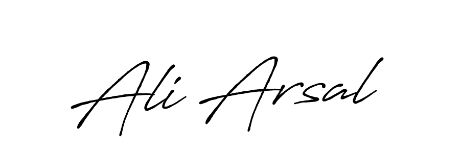 Create a beautiful signature design for name Ali Arsal. With this signature (Antro_Vectra_Bolder) fonts, you can make a handwritten signature for free. Ali Arsal signature style 7 images and pictures png