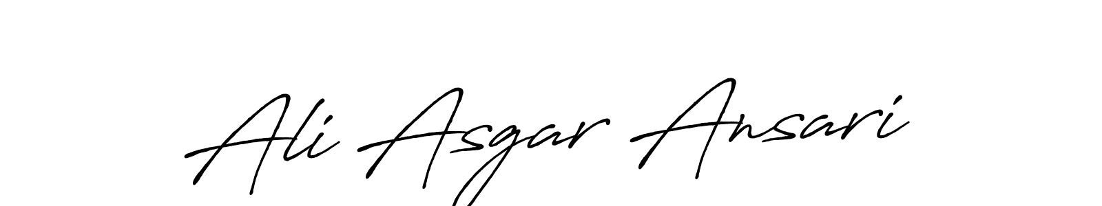 Design your own signature with our free online signature maker. With this signature software, you can create a handwritten (Antro_Vectra_Bolder) signature for name Ali Asgar Ansari. Ali Asgar Ansari signature style 7 images and pictures png