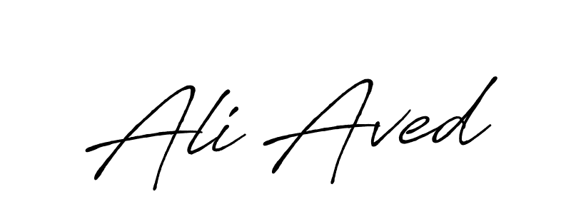 How to make Ali Aved name signature. Use Antro_Vectra_Bolder style for creating short signs online. This is the latest handwritten sign. Ali Aved signature style 7 images and pictures png
