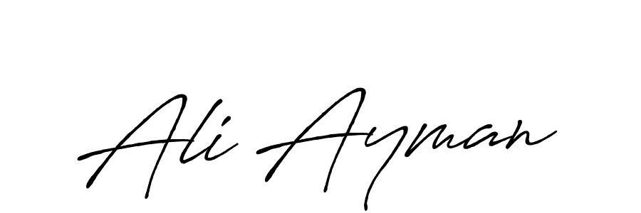 Use a signature maker to create a handwritten signature online. With this signature software, you can design (Antro_Vectra_Bolder) your own signature for name Ali Ayman. Ali Ayman signature style 7 images and pictures png