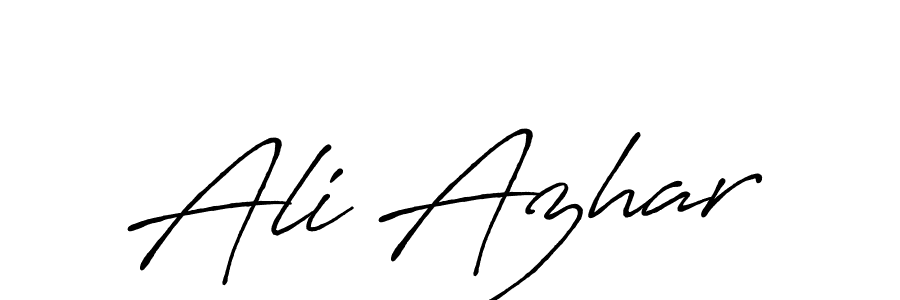 Also we have Ali Azhar name is the best signature style. Create professional handwritten signature collection using Antro_Vectra_Bolder autograph style. Ali Azhar signature style 7 images and pictures png