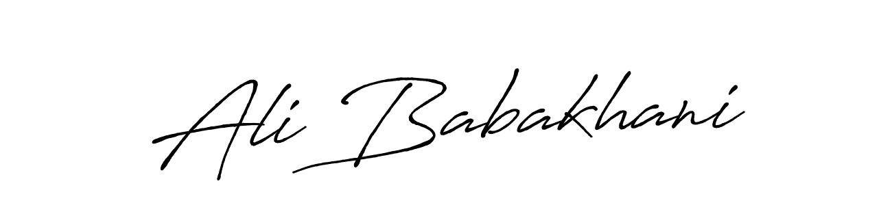 How to make Ali Babakhani name signature. Use Antro_Vectra_Bolder style for creating short signs online. This is the latest handwritten sign. Ali Babakhani signature style 7 images and pictures png