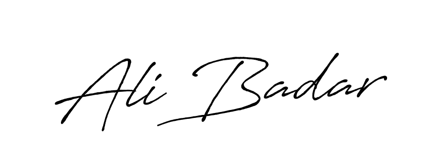 How to make Ali Badar name signature. Use Antro_Vectra_Bolder style for creating short signs online. This is the latest handwritten sign. Ali Badar signature style 7 images and pictures png