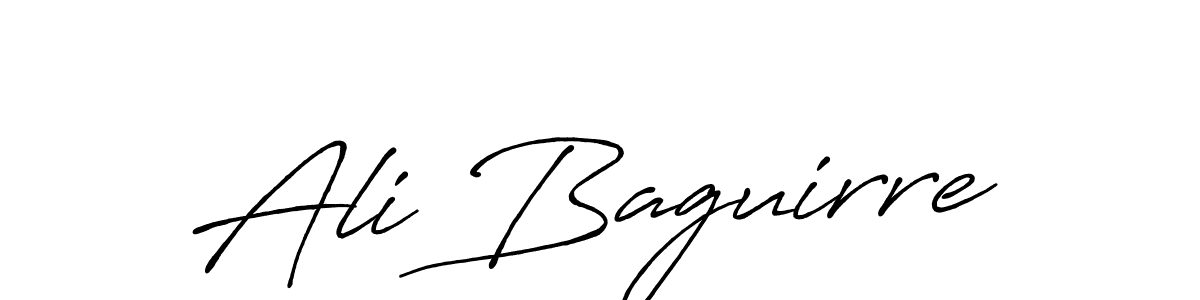 Make a beautiful signature design for name Ali Baguirre. With this signature (Antro_Vectra_Bolder) style, you can create a handwritten signature for free. Ali Baguirre signature style 7 images and pictures png
