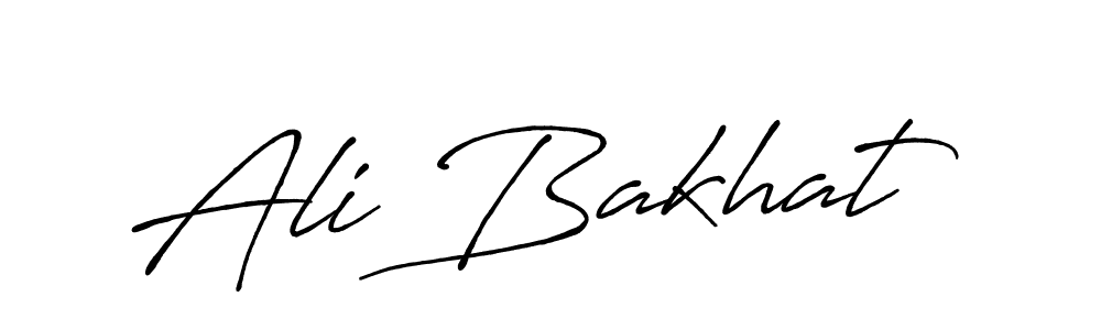 How to make Ali Bakhat name signature. Use Antro_Vectra_Bolder style for creating short signs online. This is the latest handwritten sign. Ali Bakhat signature style 7 images and pictures png