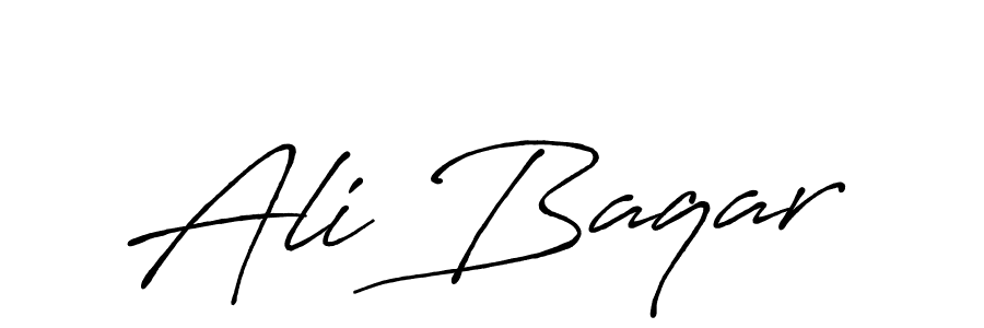 Design your own signature with our free online signature maker. With this signature software, you can create a handwritten (Antro_Vectra_Bolder) signature for name Ali Baqar. Ali Baqar signature style 7 images and pictures png